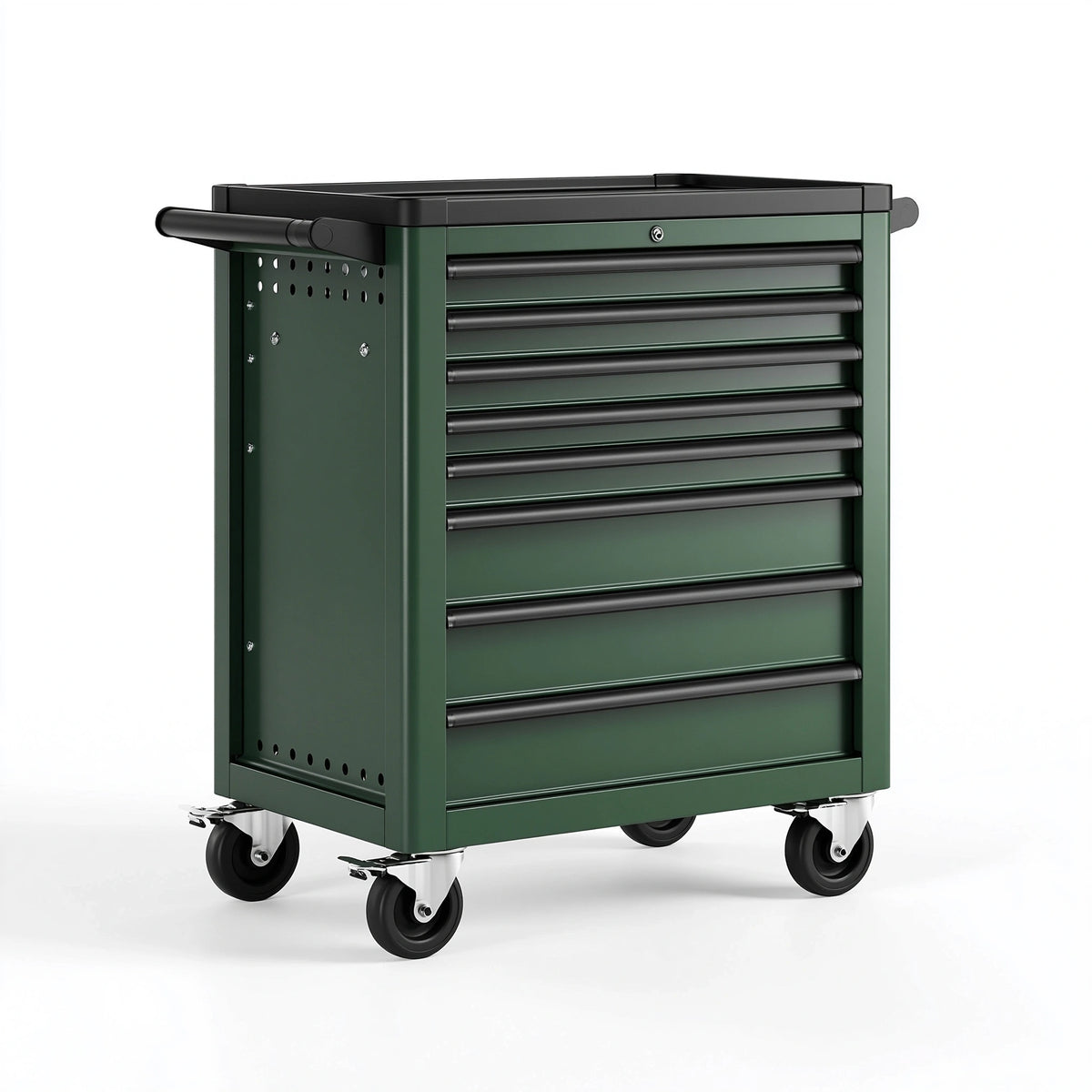 Werkzeugwagen 76 x 46 x 96 cm Stahl Grün mobiler Industrie-Stil